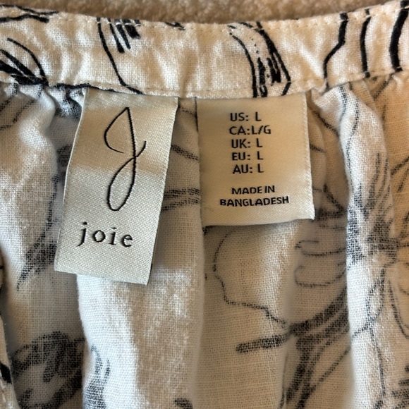 Joie Black and White Floral Blouse - Picture 2 of 8